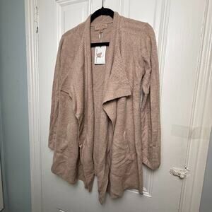 Barefoot Dreams CozyChic Lite Ribbed Island Wrap Cardigan Womens S/M Willow NWT